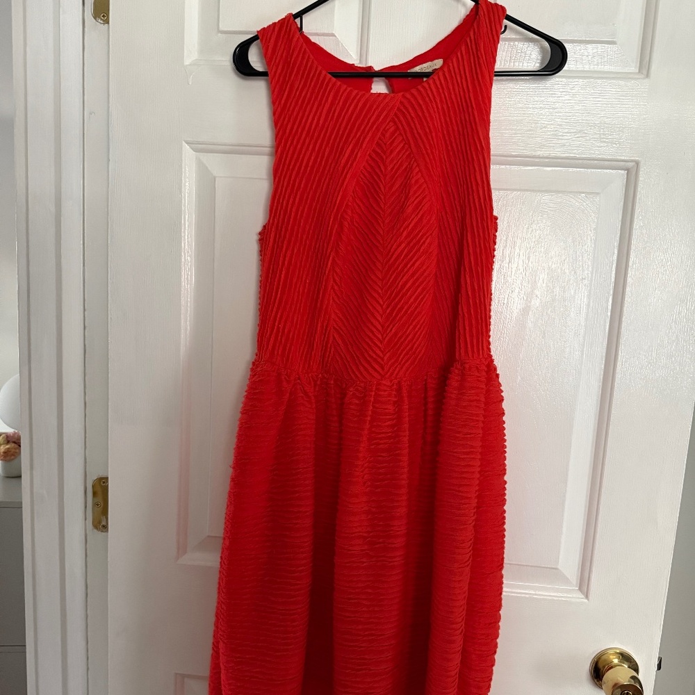 Anthropologie Bordeaux Red Short Dress Size M